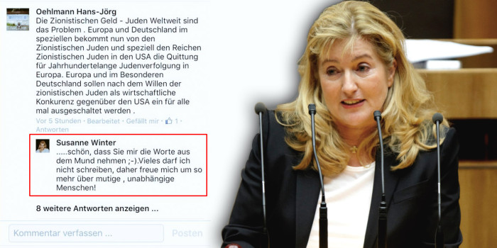 Kiz�rta k�pvisel�j�t a zsid�b�renc FP�, ami�rt egyet mert �rteni egy cionist�kra vonatkoz� alapigazs�ggal